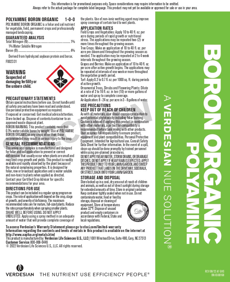 PolyAmine Boron (Organic)